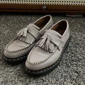 Dr. Martens Gray Moccasin-Style Slip-On Loafers